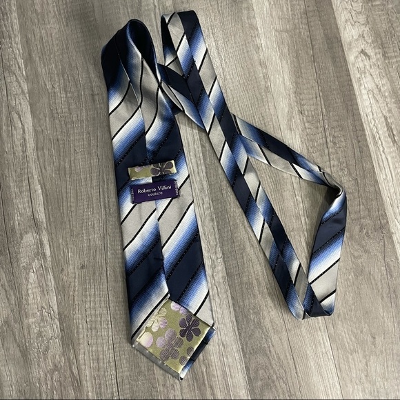 Roberto Villini Couture Striped Tie - Picture 4 of 5